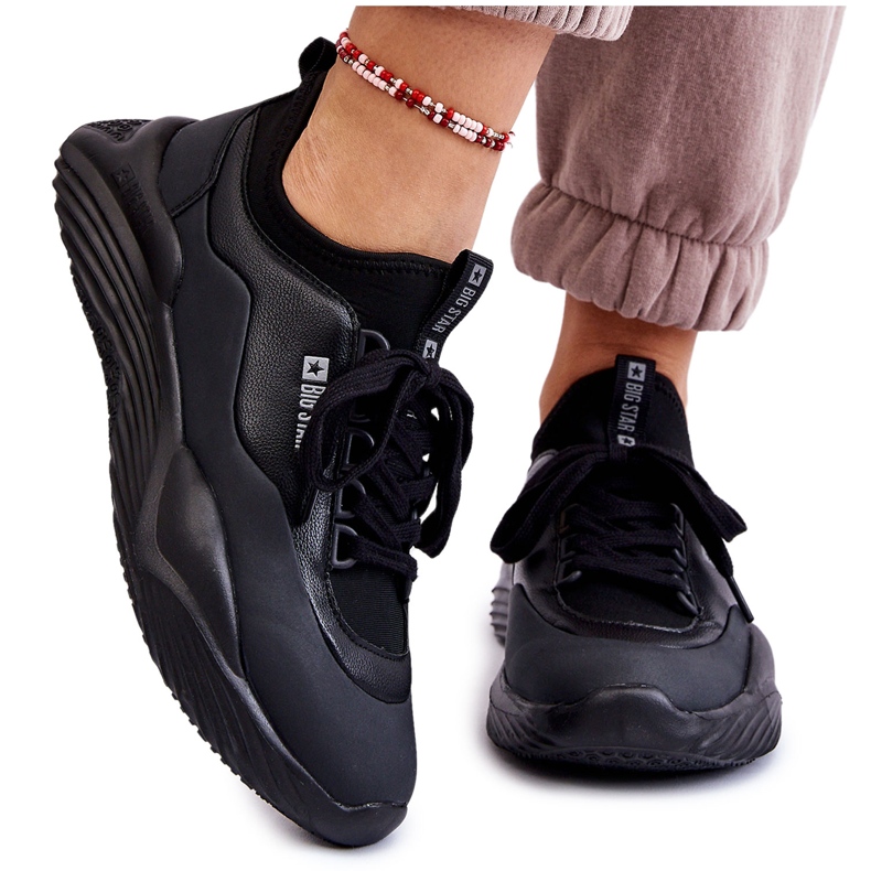 Damen Sneakers Memory Foam System Big Star LL274419 Schwarz