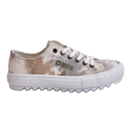 Modische Low Sneakers Big Star LL274043 Weiß und Grau beige
