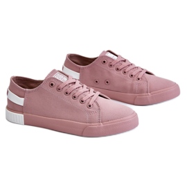 Damen Low Sneakers Big Star LL274040 Rosa weiß