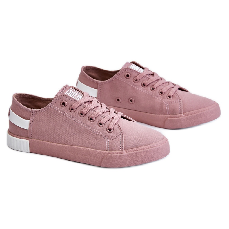 Damen Low Sneakers Big Star LL274040 Rosa weiß
