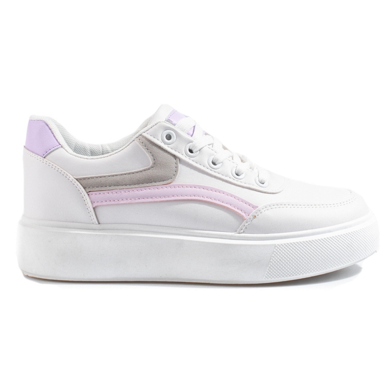 Bequeme Sportschuhe von Shelovet für Damen weiß violett rosa grau