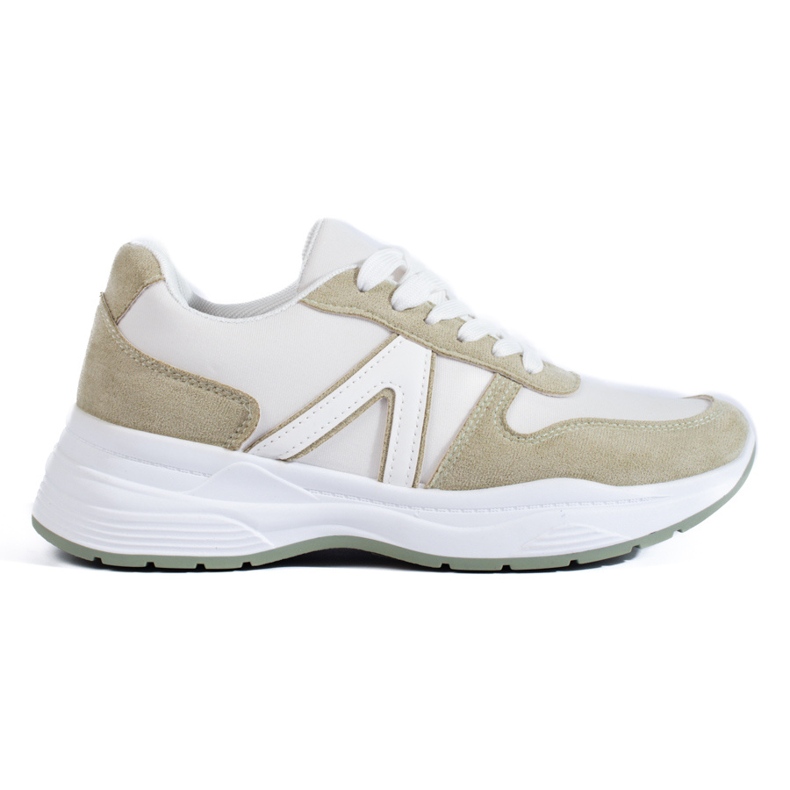 Beige-weiße Damen-Sportschuhe von Shelovet