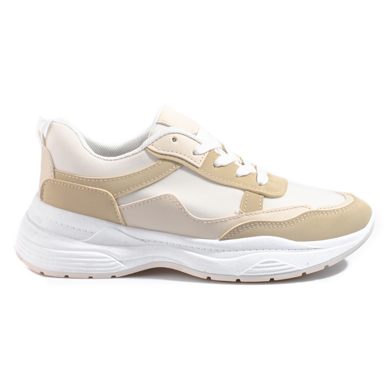 Shelovet Damen-Sportschuhe zum Schnüren in Beige