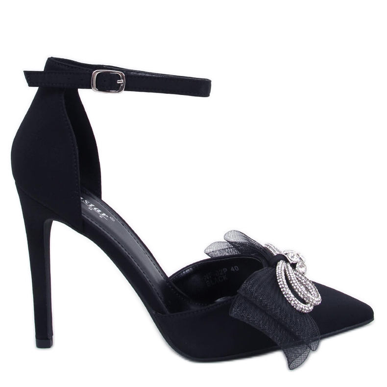 Seastar Triana High Heels aus schwarzem Tüll mit Schleife