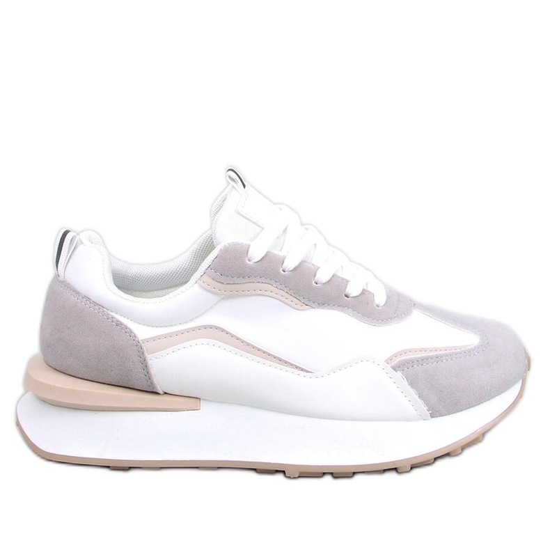 PA1 Damenturnschuhe Mabel WEISS/BEIGE/GRAU weiß