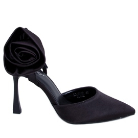 Seastar Satinnadeln mit einer Flores Black Blume schwarz