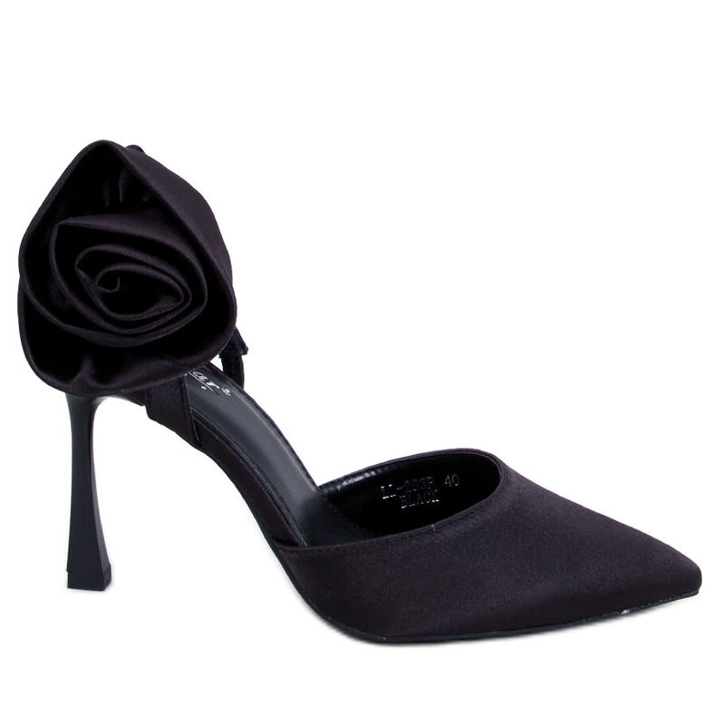 Seastar Satinnadeln mit einer Flores Black Blume schwarz