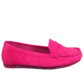 PA1 Anaya Damen-Loafer aus fuchsiafarbenem Wildleder rosa