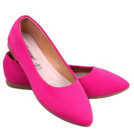 BM Keys Ballerinas mit Lederinnensohle in Fuchsia rosa