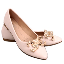 BM Elegante Ballerinas mit Schnalle von Simona Beige