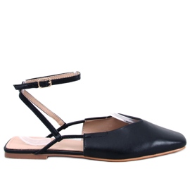 BM Ballerinas mit offenem Absatz von Gianna Black schwarz