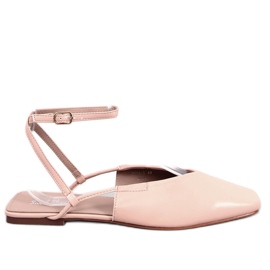 BM Ballerinas mit offener Ferse von Gianna Nude beige rosa