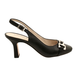 Damen-Ledersandalen mit Dekoration Caprice 9-29626-20 022 Black Nappa schwarz