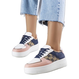 Rosa und marineblaue Damen-Sneakers von Luzia