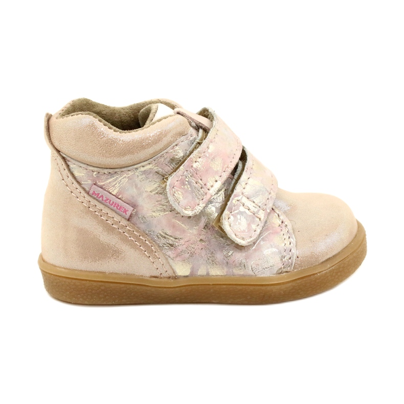Mazurek Klettstiefel 1302 Spring Flower Golden Satin beige