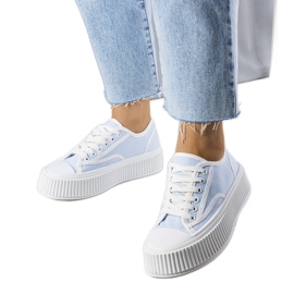 Blaue Plateausneaker von Delores