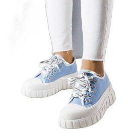 Blaue Plateausneaker von Toni