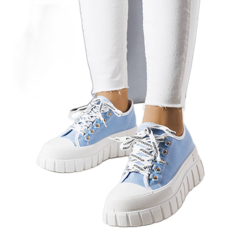 Blaue Plateausneaker von Toni