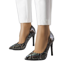 Ella schwarz lackierte High Heels