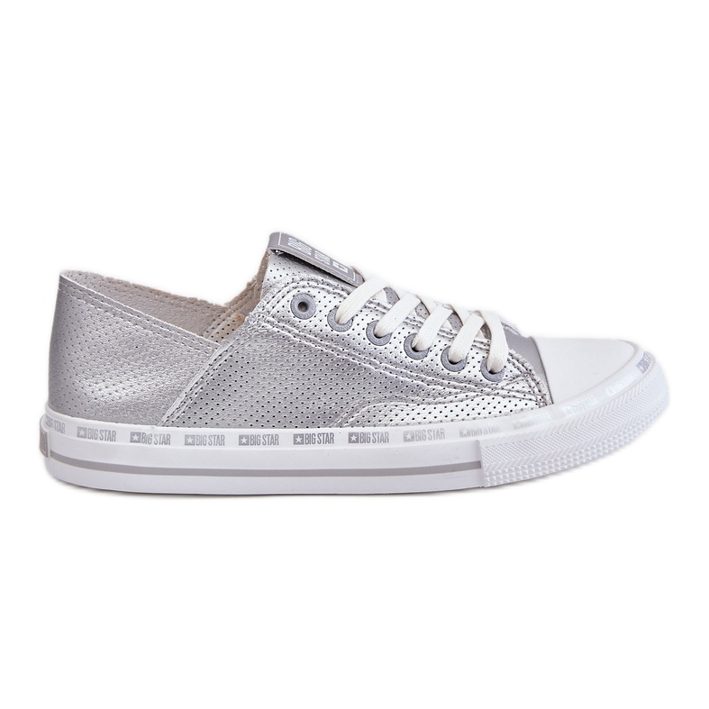Damen-Sneaker aus Leder Big Star LL274016 Silber silber-