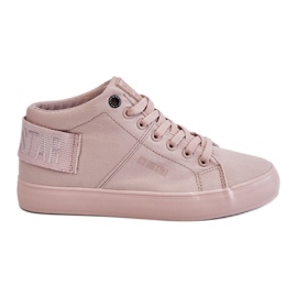 Klassische High-Top-Sneaker für Damen Big Star LL274004 Nude rosa