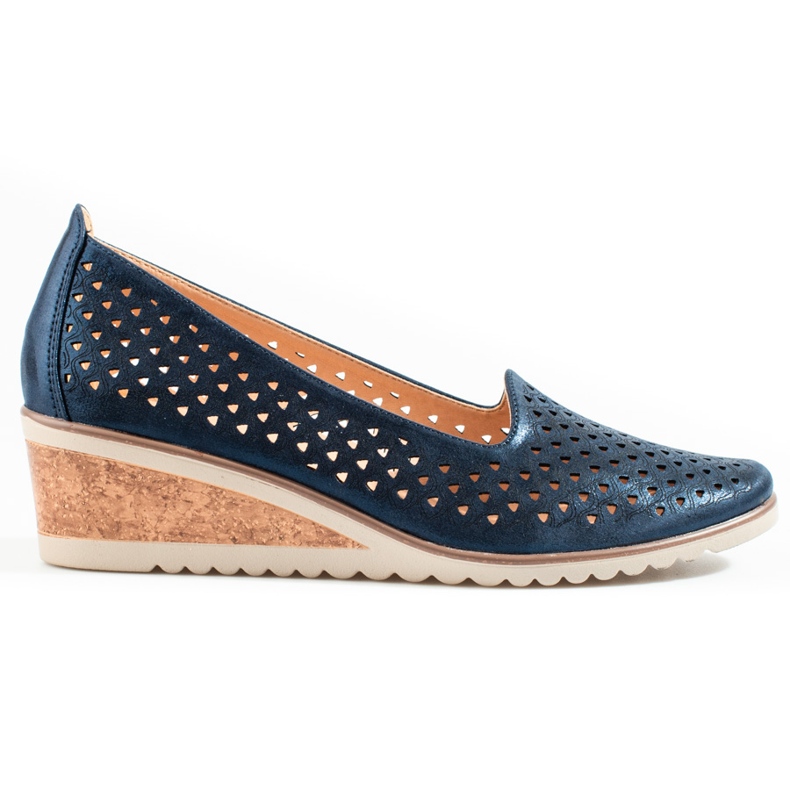 W. Potocki Durchbrochene Damenpumps Potocki marineblau