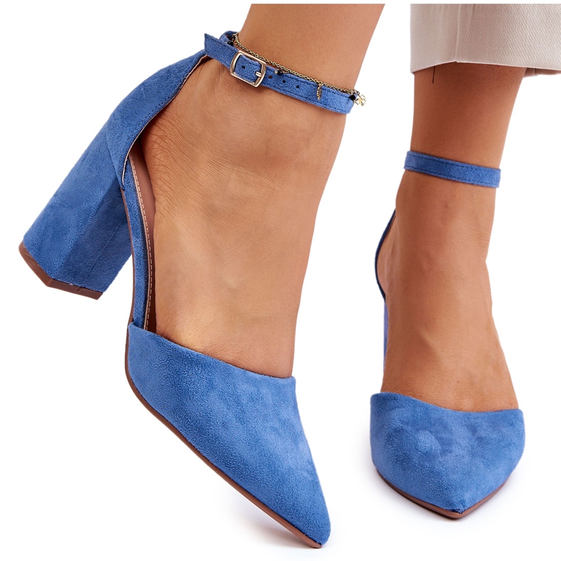 Blaue Lexie Pumps aus Wildleder