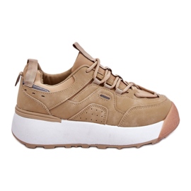 PS1 Damen Plateau Sportschuhe Beige Dakari