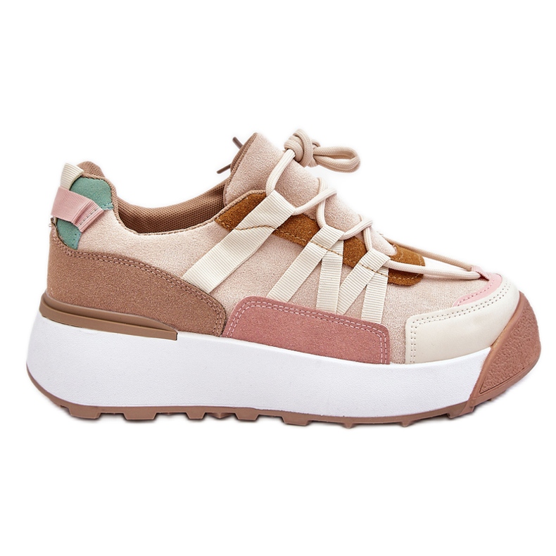 PS1 Plateau-Turnschuhe aus Wildleder für Damen Beige-Braun Rohan