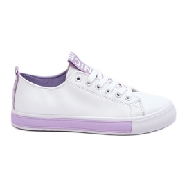 Klassischer Damen-Sneaker Weiß-Lila Ville