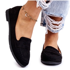 Bequeme Wildleder-Loafer für Damen Schwarz Lucca