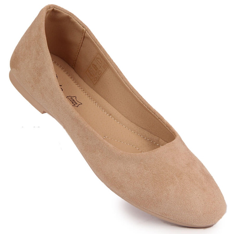 Beige Wildleder-Ballerinas für Damen eVento 9BL02-1031