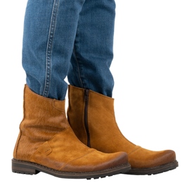 Olivier Leder Herrenstiefel 553KZ rot braun