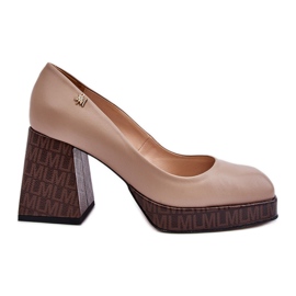 Modischer Lederpumps Laura Messi 2599 Beige