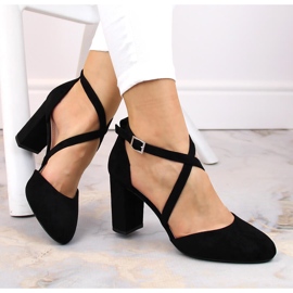 Schwarze Damensandalen auf der Post Sergio Leone SK863