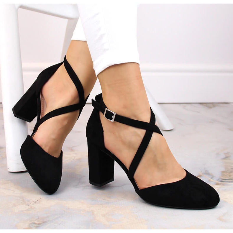 Schwarze Damensandalen auf der Post Sergio Leone SK863