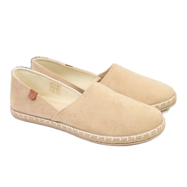 Damen-Espadrilles mit Cut-out beige Wildleder NEWS 20TX02-2416
