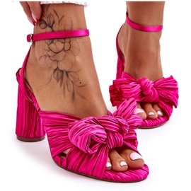 Modische Sandalen mit hohen Bögen Fuchsia rosa