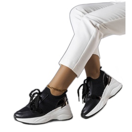 Schwarze Sneaker mit Keilabsatz von Ann