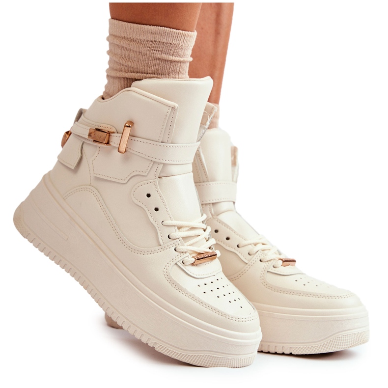 FB2 Isolierte hohe Sportschuhe für Damen Beige Lexa
