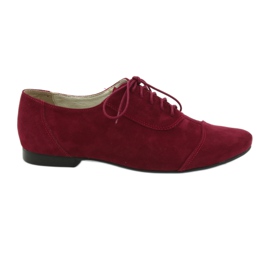 Damen-Halbschuhe aus Leder Angello bordeaux mehrfarbig