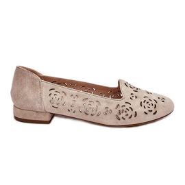 Durchbrochene Loafer Sergio Leone BL627 Beige