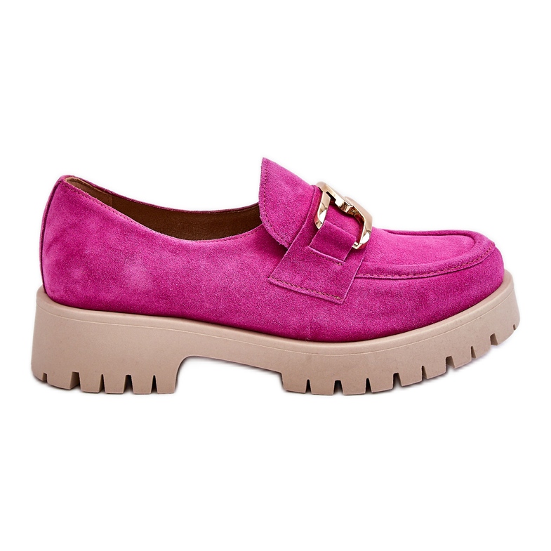 Lemar Modischer Wildleder Loafer Fuchsia Rayhan rosa