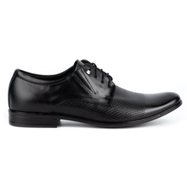 Olivier Elegante Herren Lederschuhe 302T3 schwarz