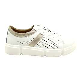 Sneaker aus durchbrochenem Leder Filippo DP4531/23 WH GO