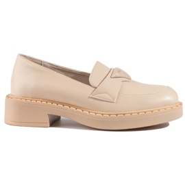 W. Potocki Beige Damenschuhe auf der Plattform