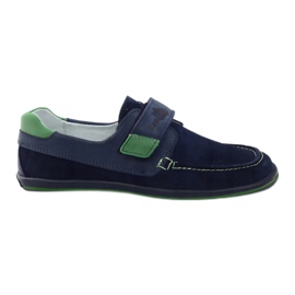 Jungen-Lederschuhe mit Klettverschluss RenBut 4249, Marineblau