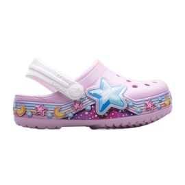 Clogs CROCS Fl Star Band Clog Kinder 207075-6GD rosa