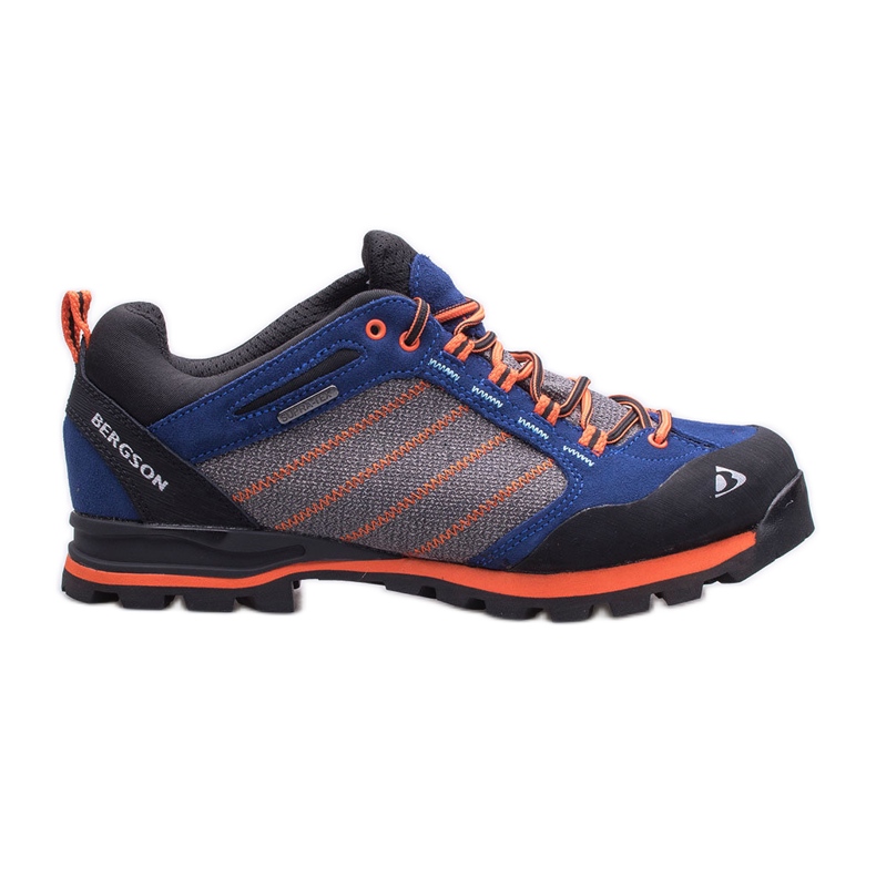 BERGSON Kadam Low Stx Trekkingschuhe für Herren schwarz blau orange