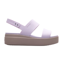 Crocs Brooklyn Sandalen mit niedrigem Keilabsatz 206453-5PV lila